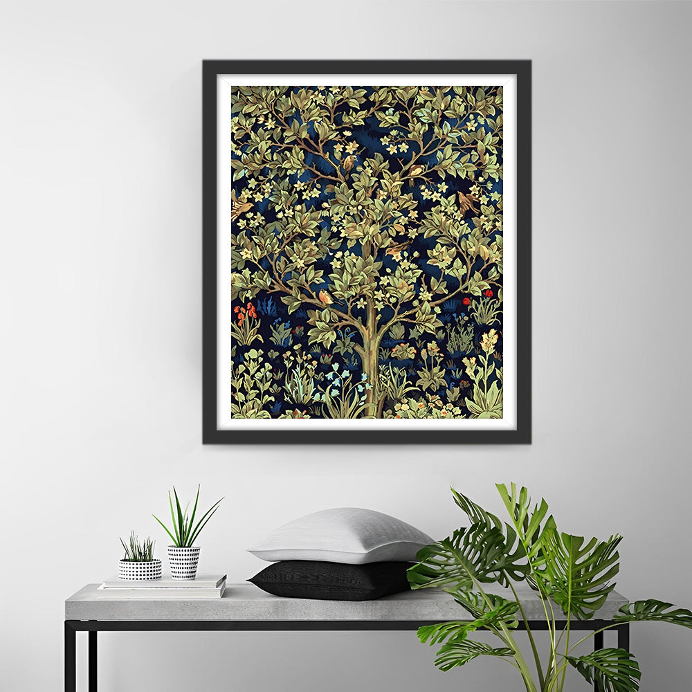 Boom Vol Groene Bladeren Diamond Painting