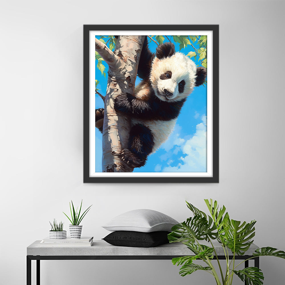 Boomklimmende Panda Diamond Painting
