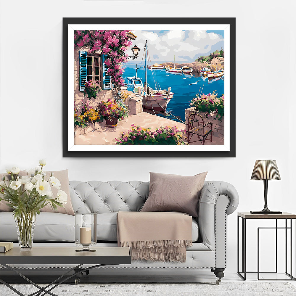 Boot in de Haven Diamond Painting