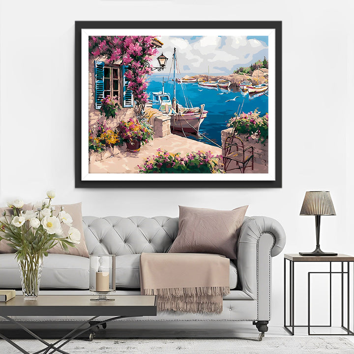 Boot in de Haven Diamond Painting