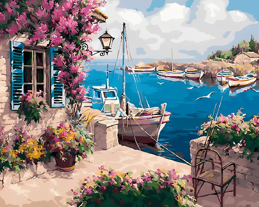 Boot in de Haven Diamond Painting