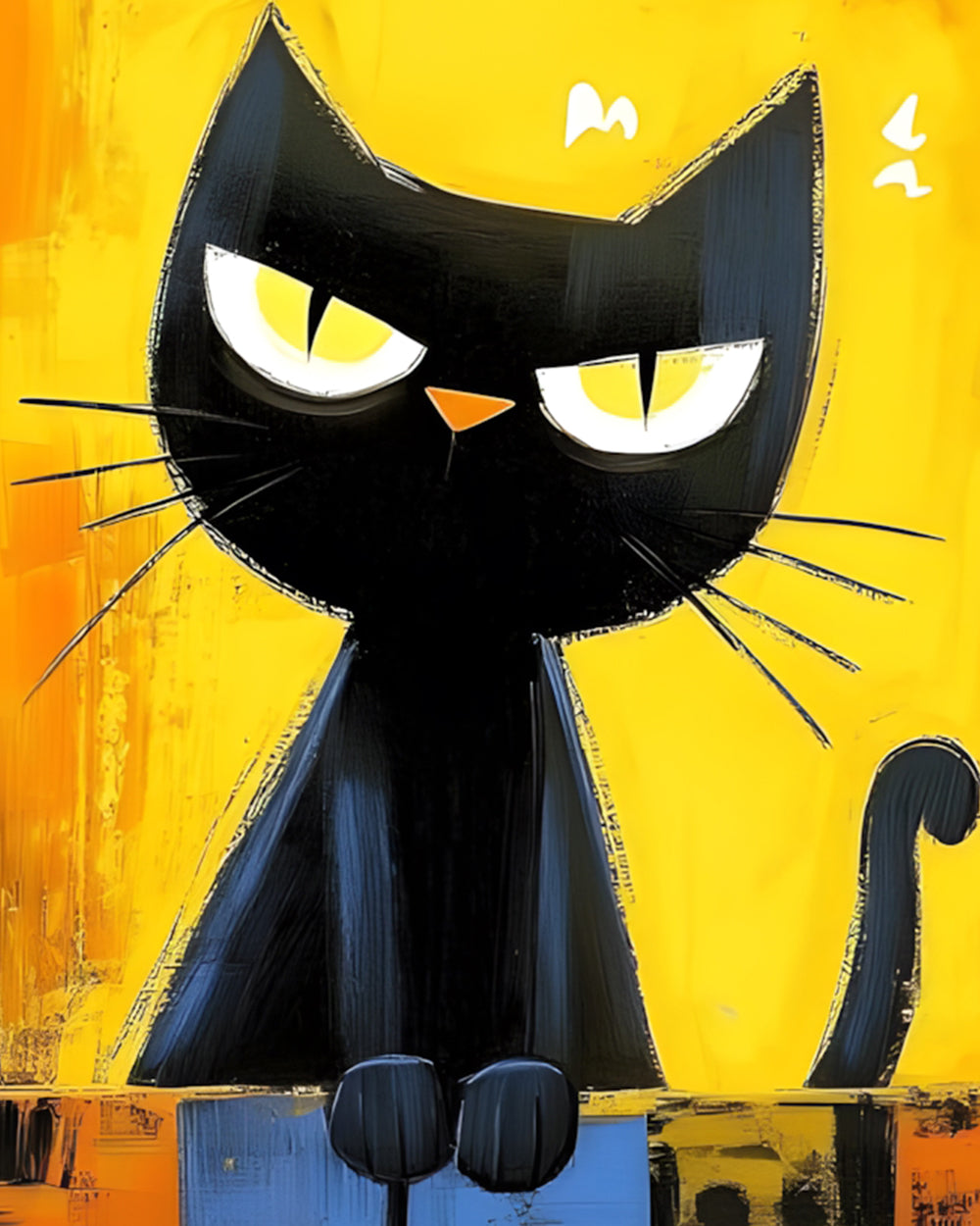 Boze Cartoon Zwarte Kat Diamond Painting