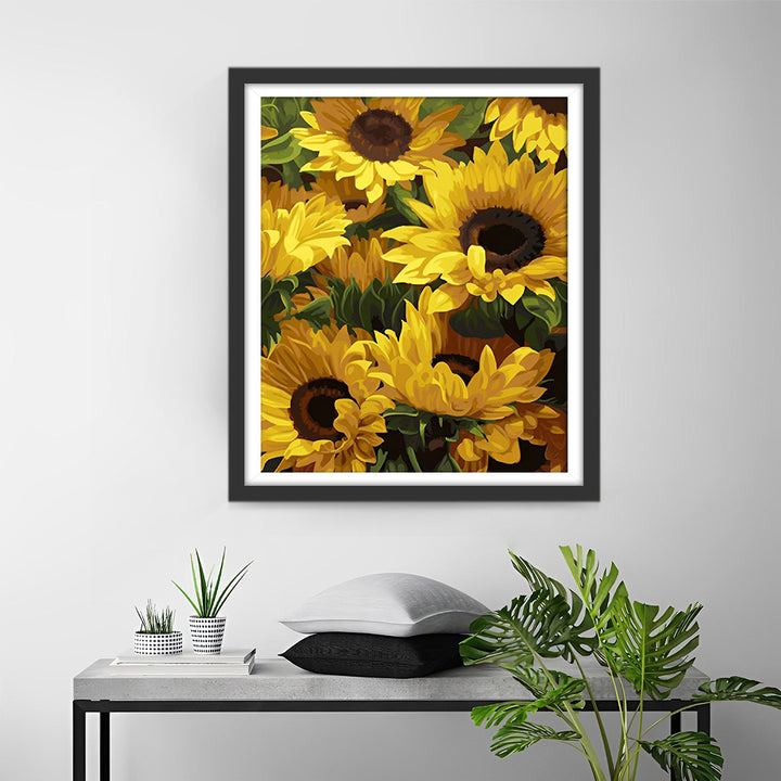 Bruisende Zonnebloemen Diamond Painting