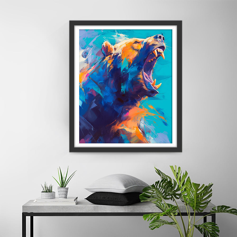 Brullende Beer Diamond Painting