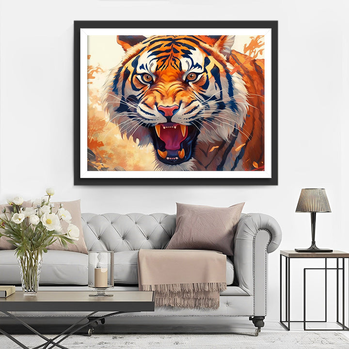 Brullende Tijger Diamond Painting