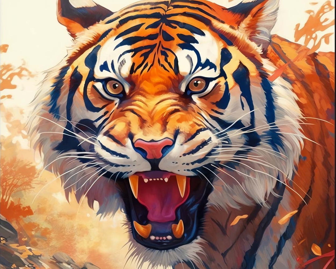 Brullende Tijger Diamond Painting