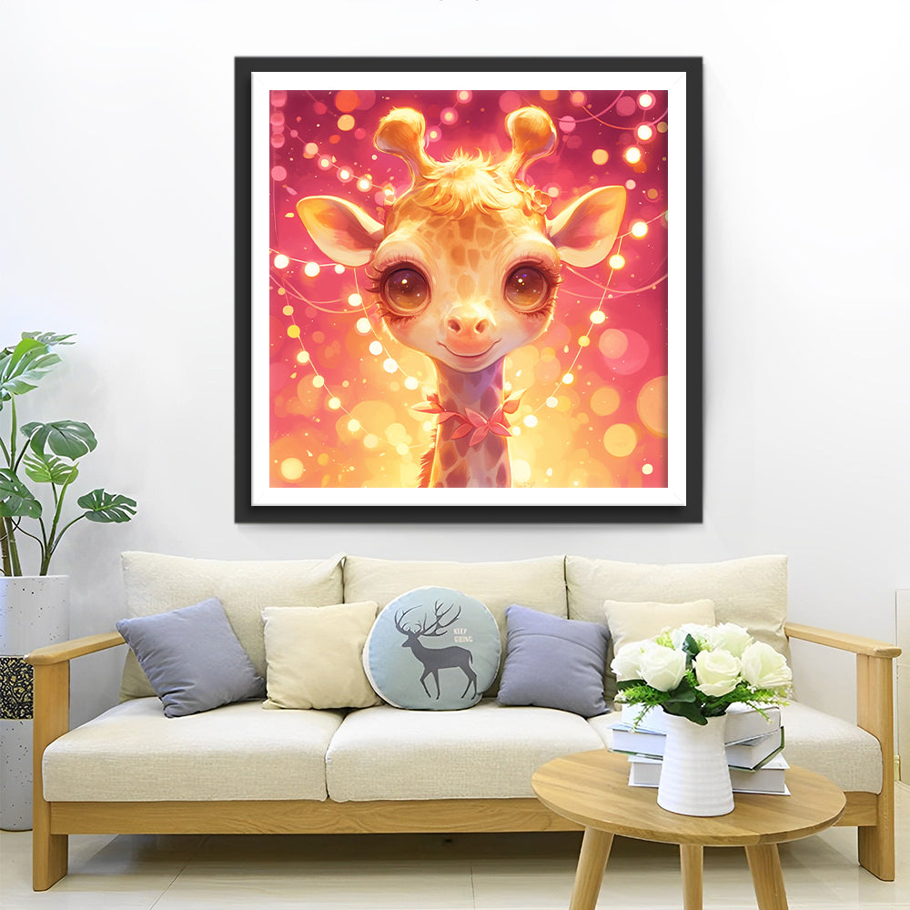 Cartoon Hert met Grote Ogen Diamond Painting
