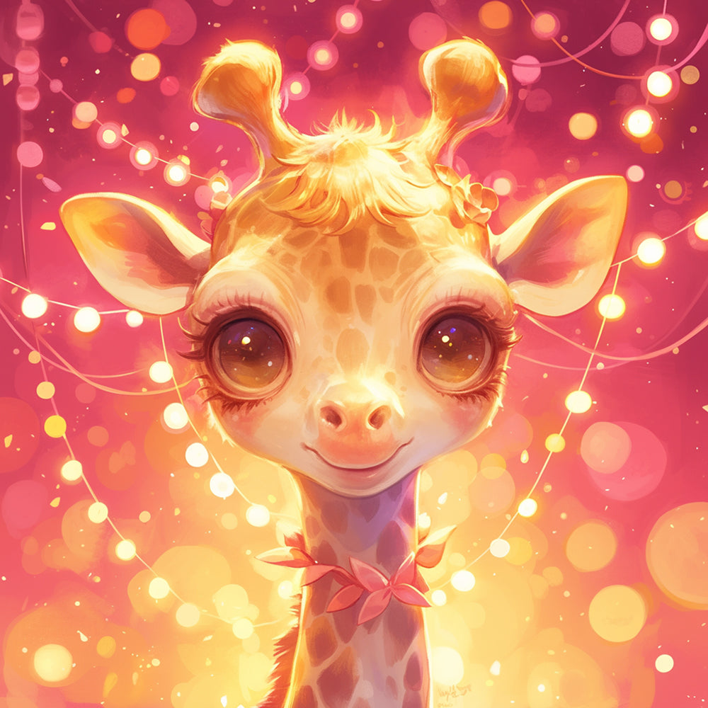 Cartoon Hert met Grote Ogen Diamond Painting