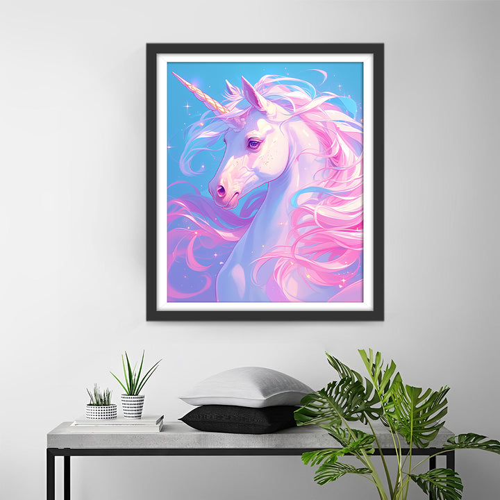 Cartoon Roze Eenhoorn Diamond Painting