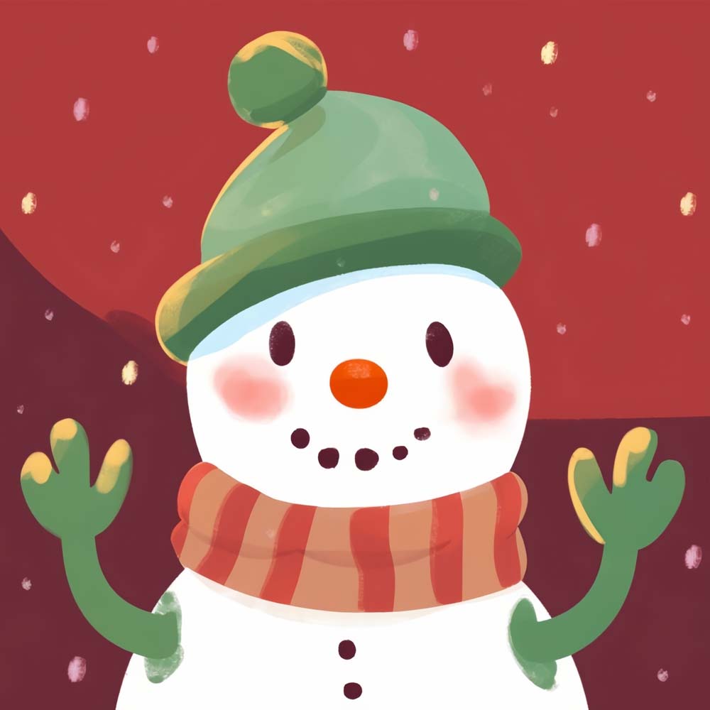Cartoon Sneeuwpop Diamond Painting