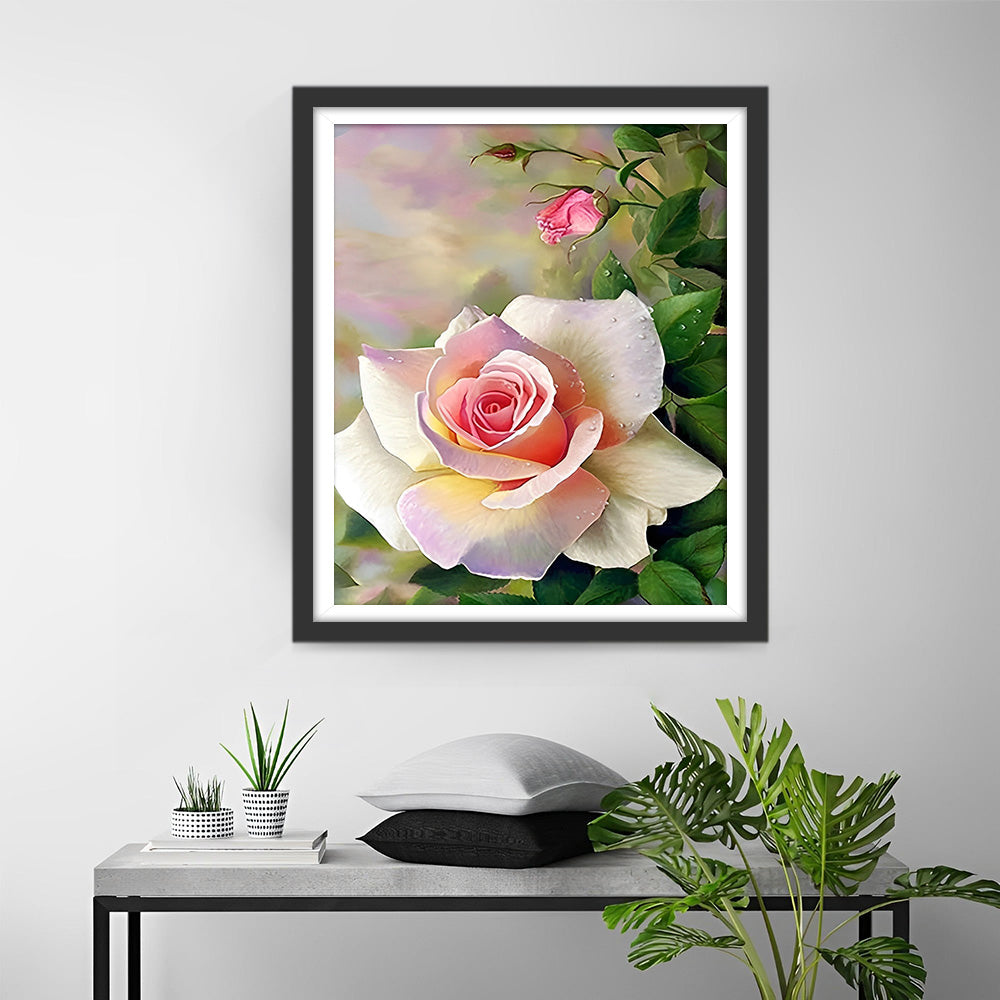 Champagneroos en Knoppen Diamond Painting