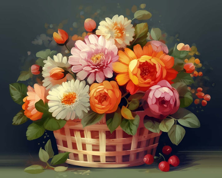 Chrysant in Mand Diamond Painting