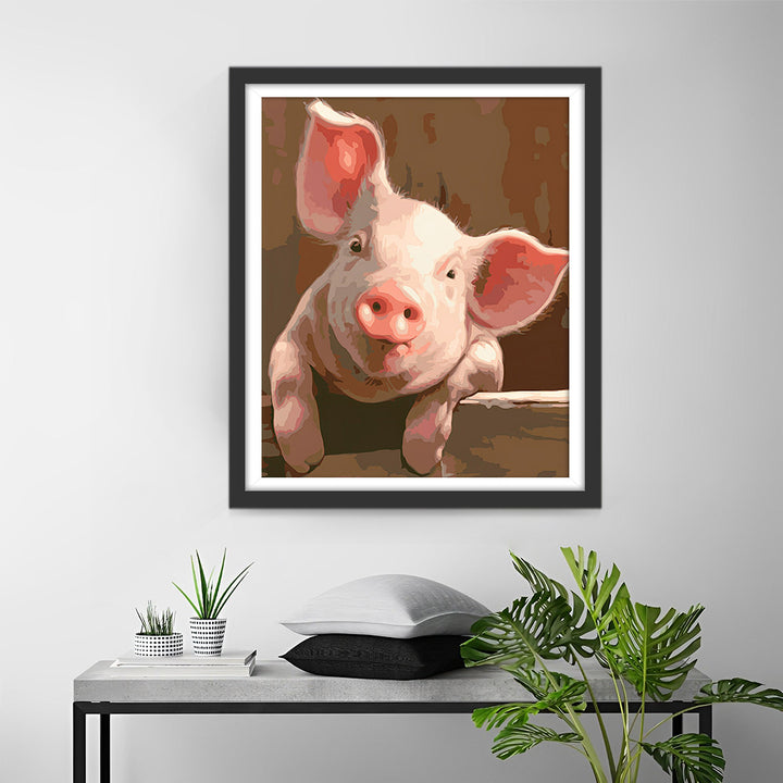 De Blik van het Varken Diamond Painting