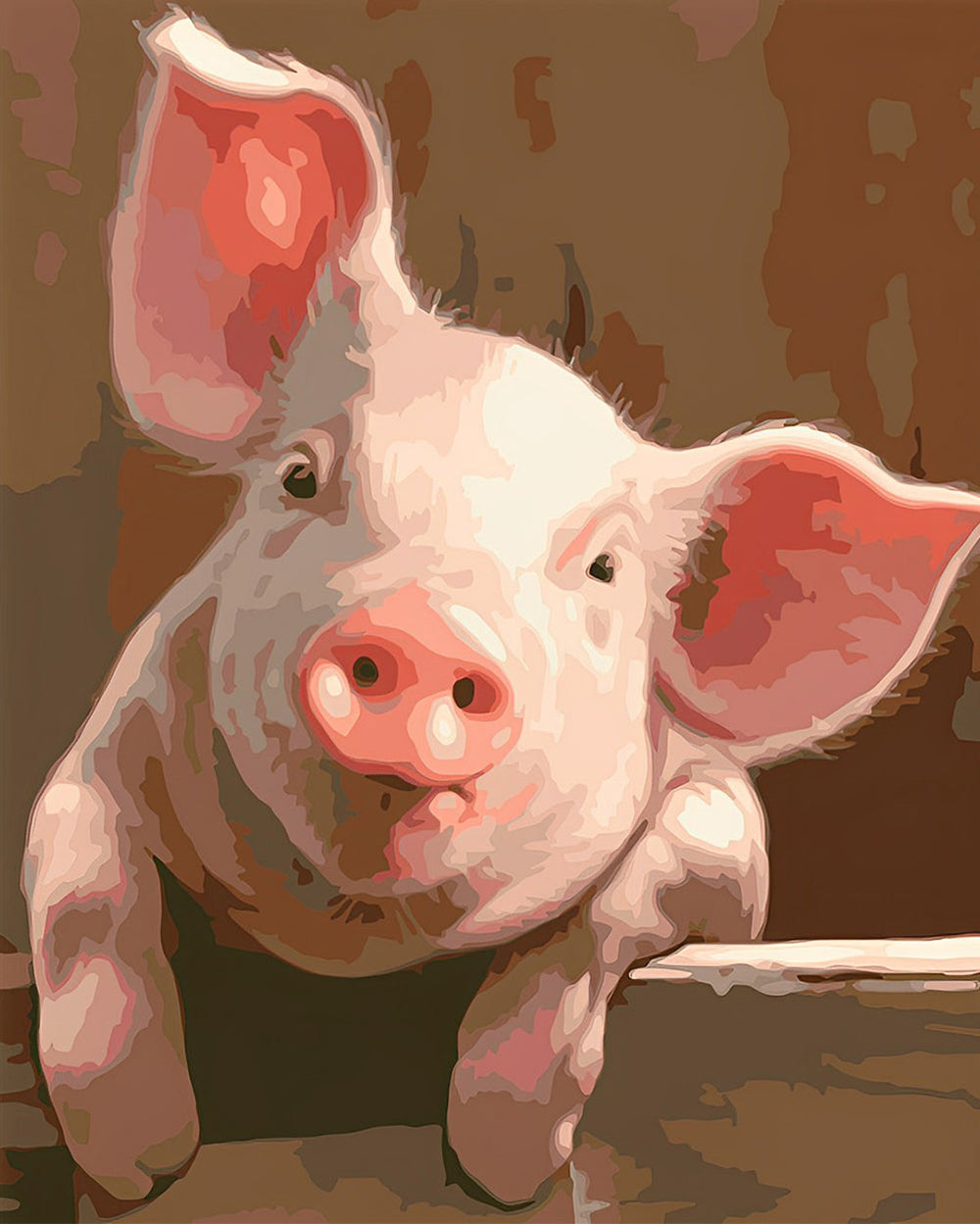 De Blik van het Varken Diamond Painting