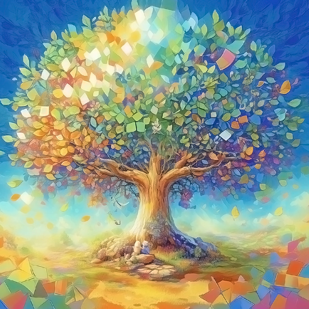 De Magische Kracht van de Veelkleurige Levensboom Diamond Painting