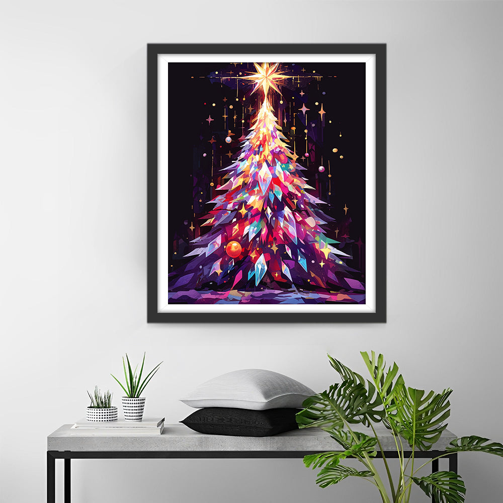 De Sprankelende Kerstboom vol Kleur en Licht Diamond Painting