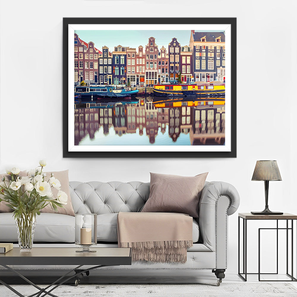 De Stad van Amsterdam overdag Diamond Painting