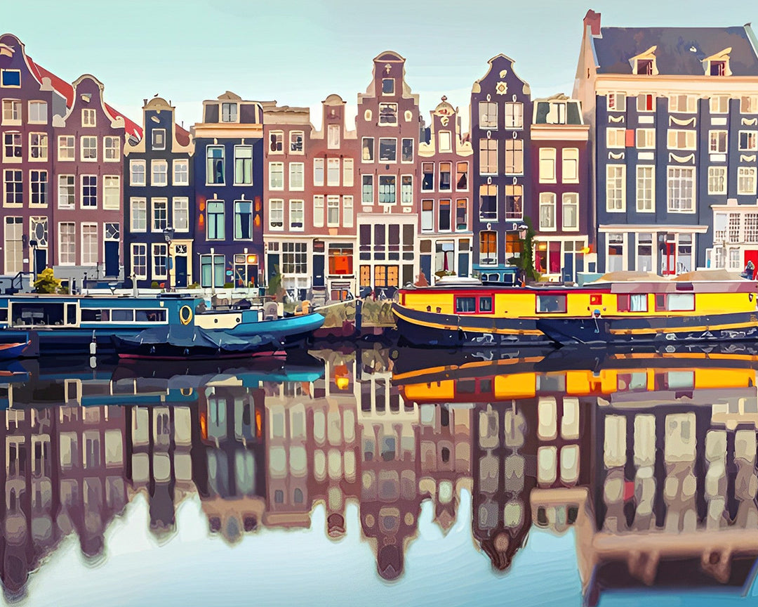 De Stad van Amsterdam overdag Diamond Painting