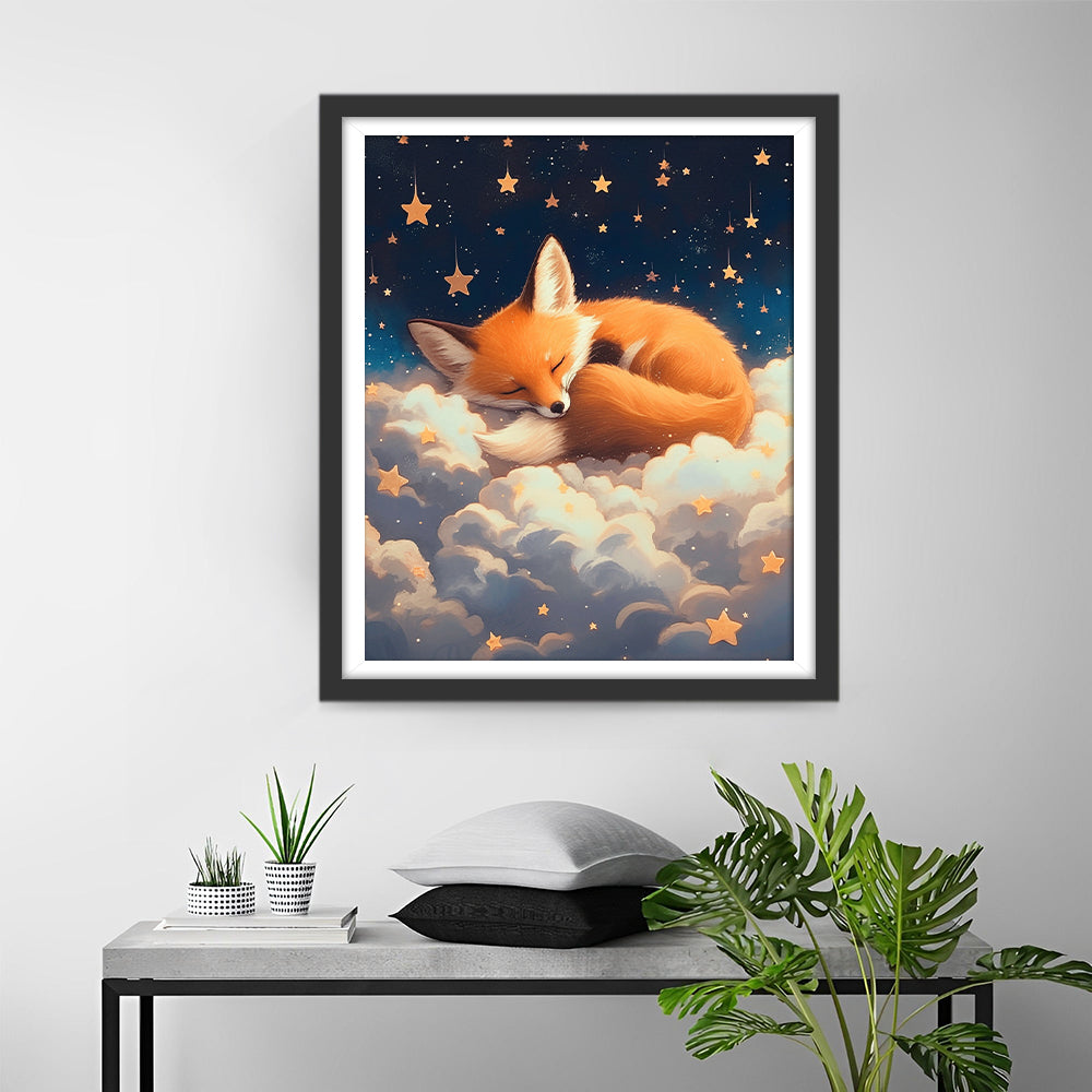 De Vos die op de Wolken Slaapt Diamond Painting