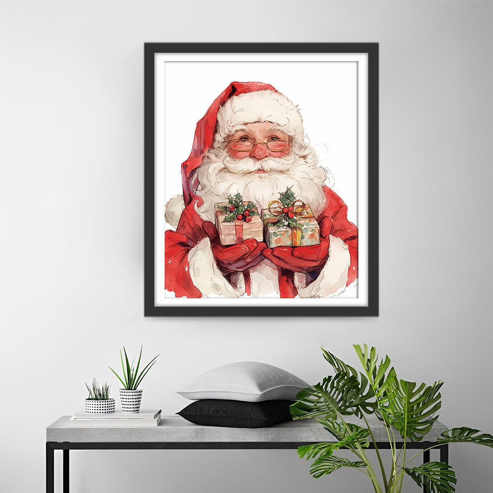De Vrolijke Kerstman en Zijn Geschenken Diamond Painting