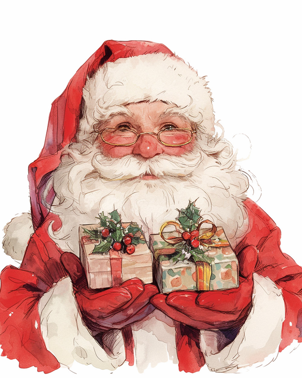 De Vrolijke Kerstman en Zijn Geschenken Diamond Painting