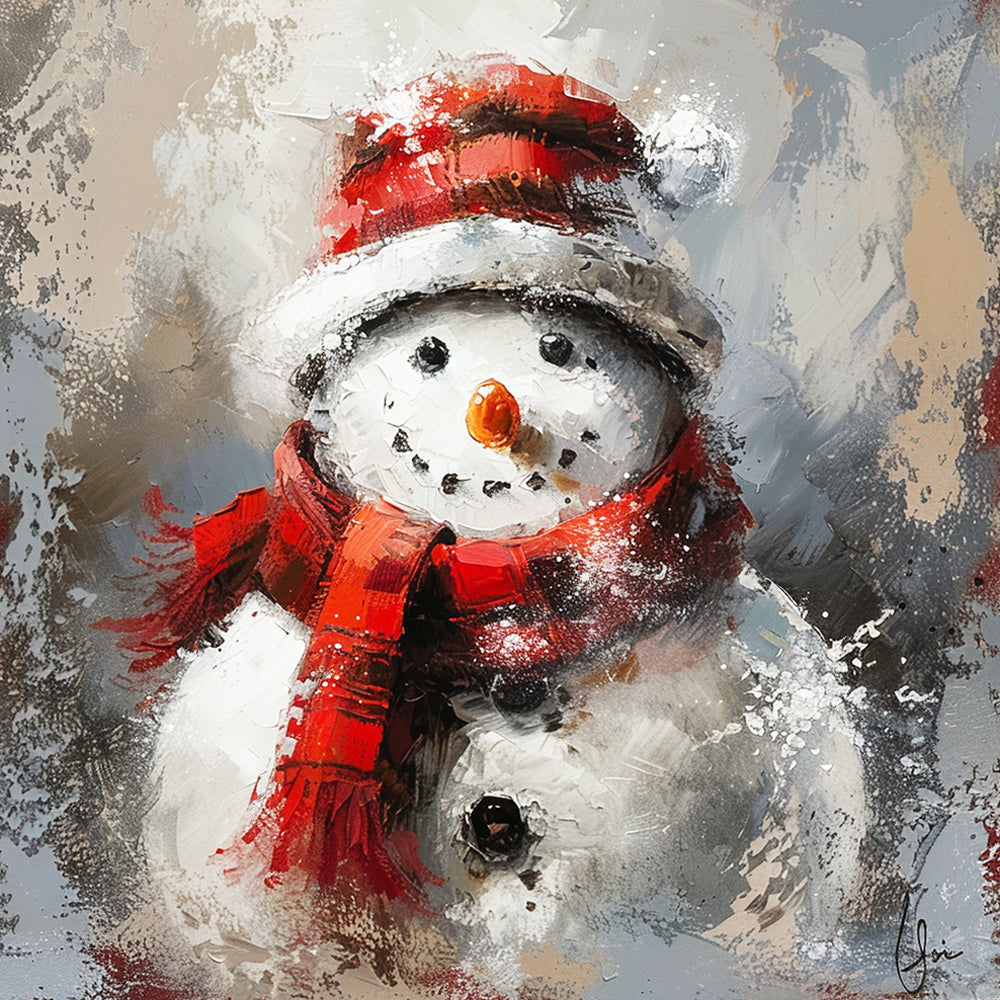 De Vrolijke Sneeuwpop Diamond Painting