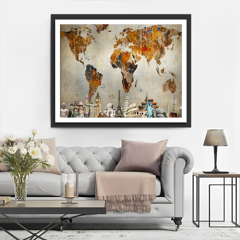 De Wereldkaart Diamond Painting