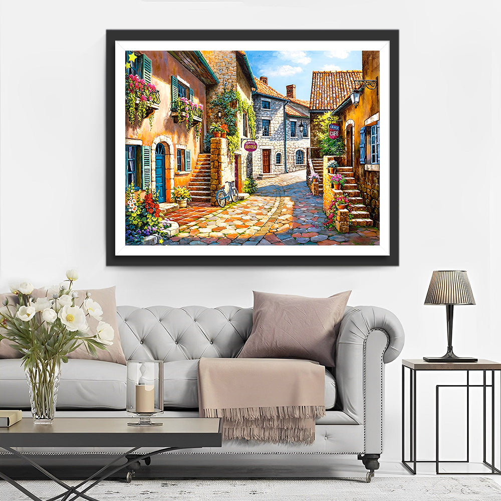 De Winkels in Europese Stad Diamond Painting