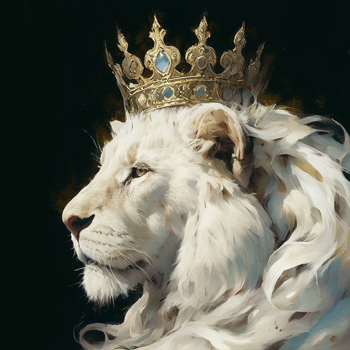 De Witte Leeuw met de Kroon Diamond Painting
