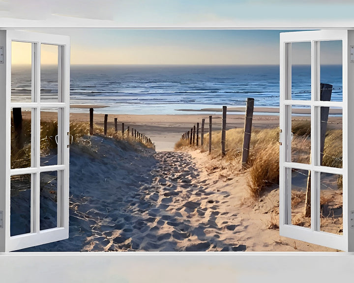 De Zee Buiten het Witte Raam Diamond Painting