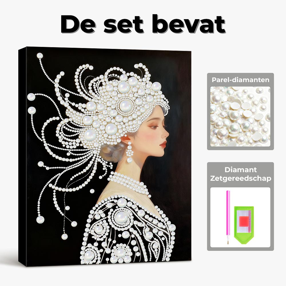 Diamond Painting | Parel Schilderij | Een Prachtige en Pure Vrouw