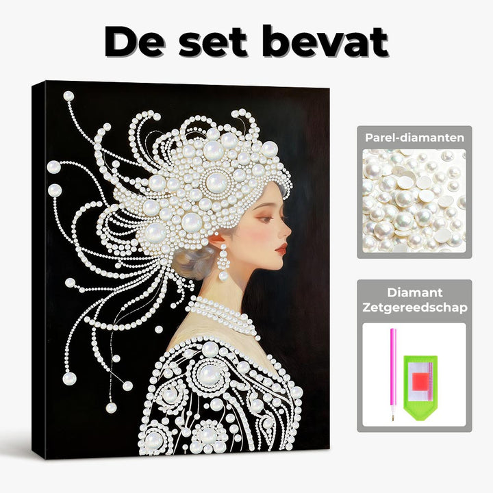 Diamond Painting | Parel Schilderij | Een Prachtige en Pure Vrouw