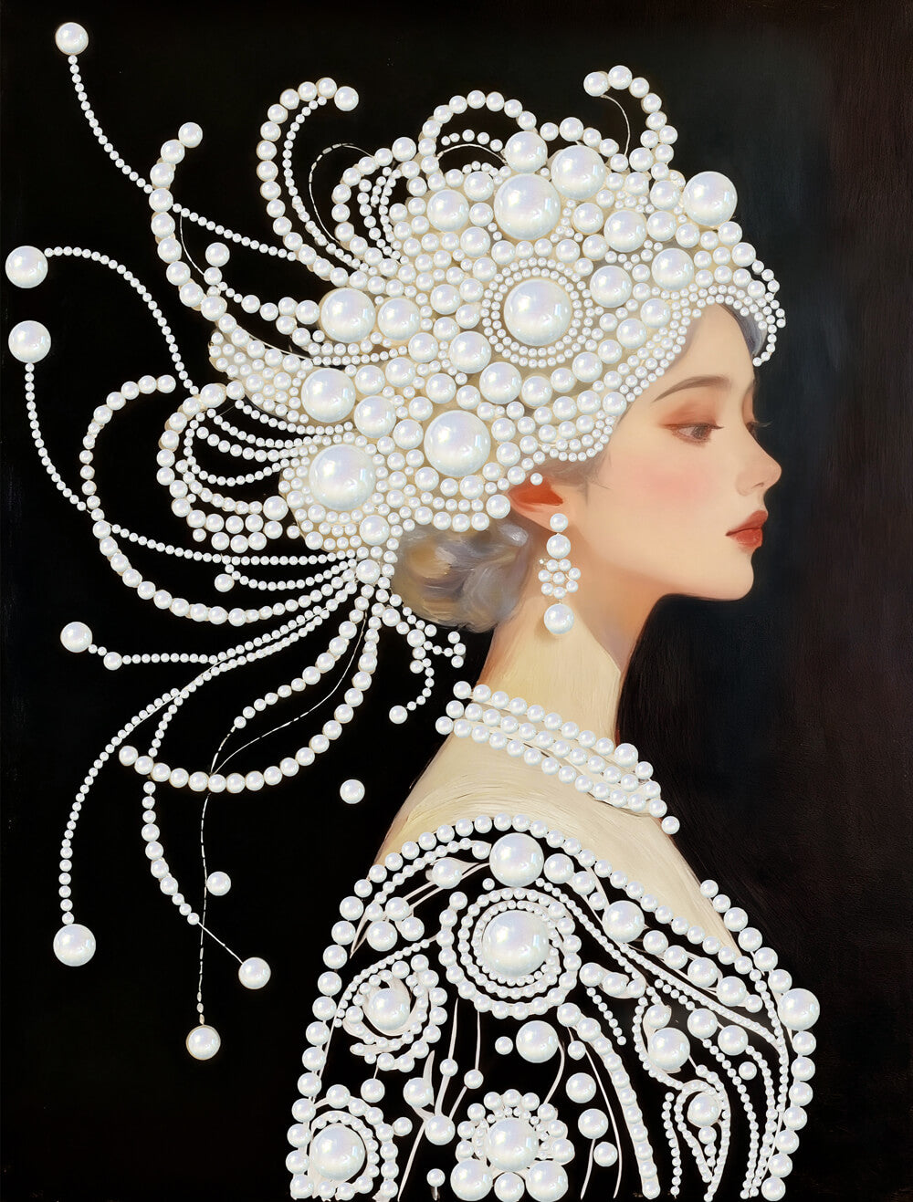 Diamond Painting | Parel Schilderij | Een Prachtige en Pure Vrouw