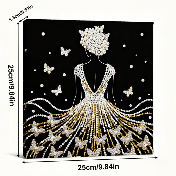 Diamond Painting | Parel Schilderij | Een Vrouw omringd door Vlinders