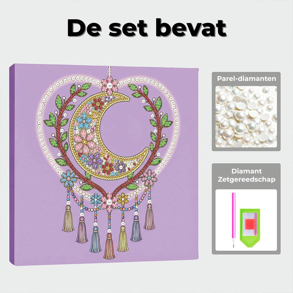 Diamond Painting | Parel Schilderij | Hartvormige Dromenvanger