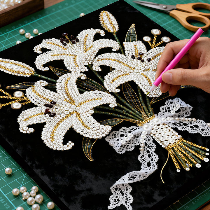 Diamond Painting | Parel Schilderij | Lelieboeket