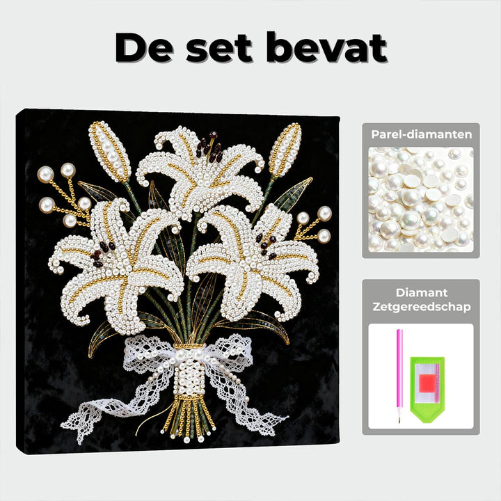 Diamond Painting | Parel Schilderij | Lelieboeket