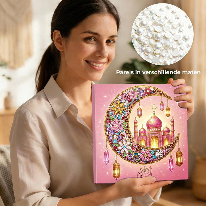 Diamond Painting | Parel Schilderij | Paleis op de Maan