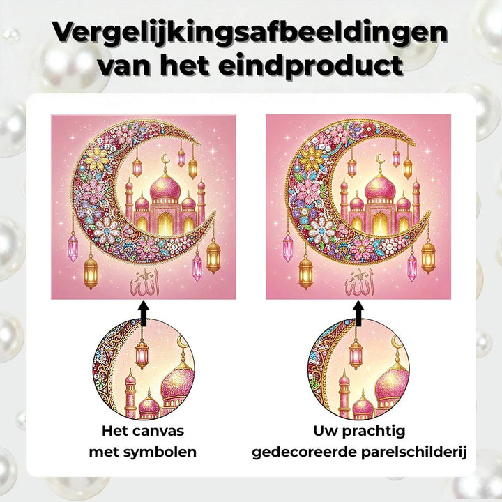 Diamond Painting | Parel Schilderij | Paleis op de Maan