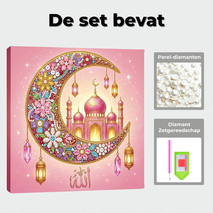 Diamond Painting | Parel Schilderij | Paleis op de Maan