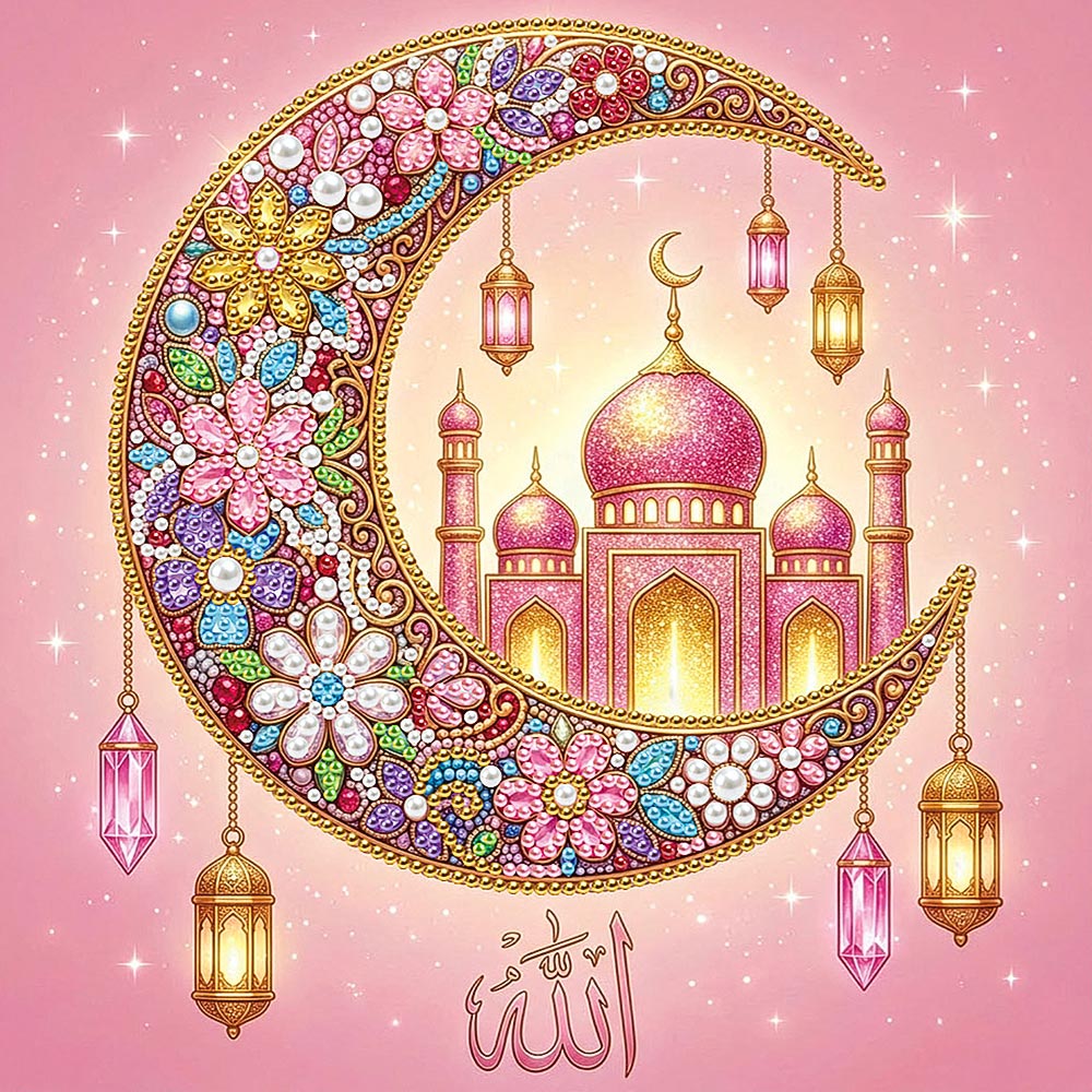 Diamond Painting | Parel Schilderij | Paleis op de Maan