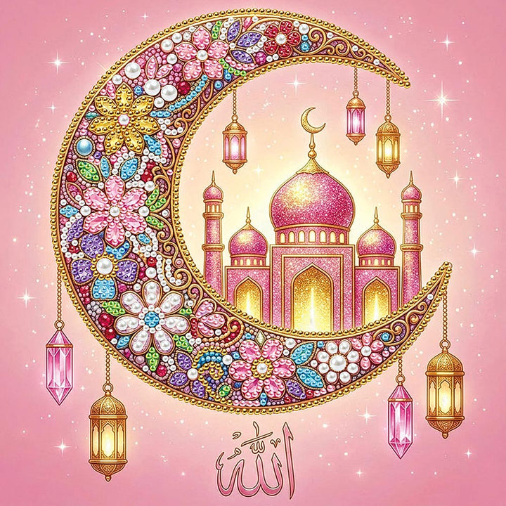 Diamond Painting | Parel Schilderij | Paleis op de Maan