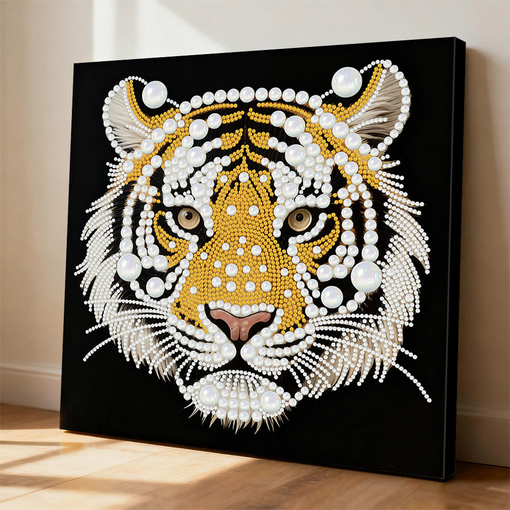 Diamond Painting | Parel Schilderij | Tijger in het Donker