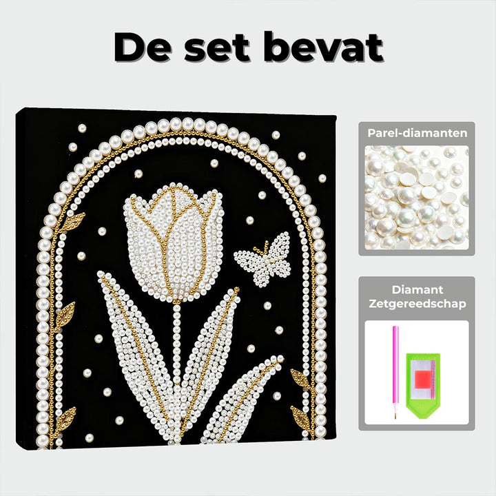 Diamond Painting | Parel Schilderij | Tulp en Boogpoort
