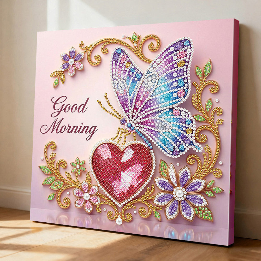 Diamond Painting | Parel Schilderij | Vlinder en Hart