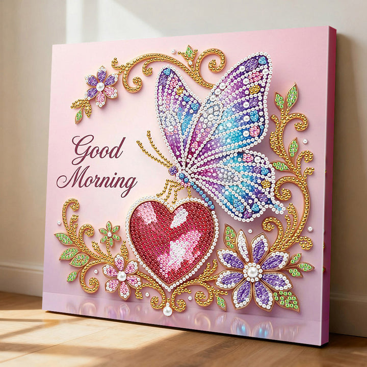 Diamond Painting | Parel Schilderij | Vlinder en Hart