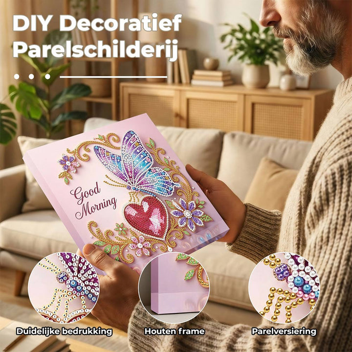 Diamond Painting | Parel Schilderij | Vlinder en Hart