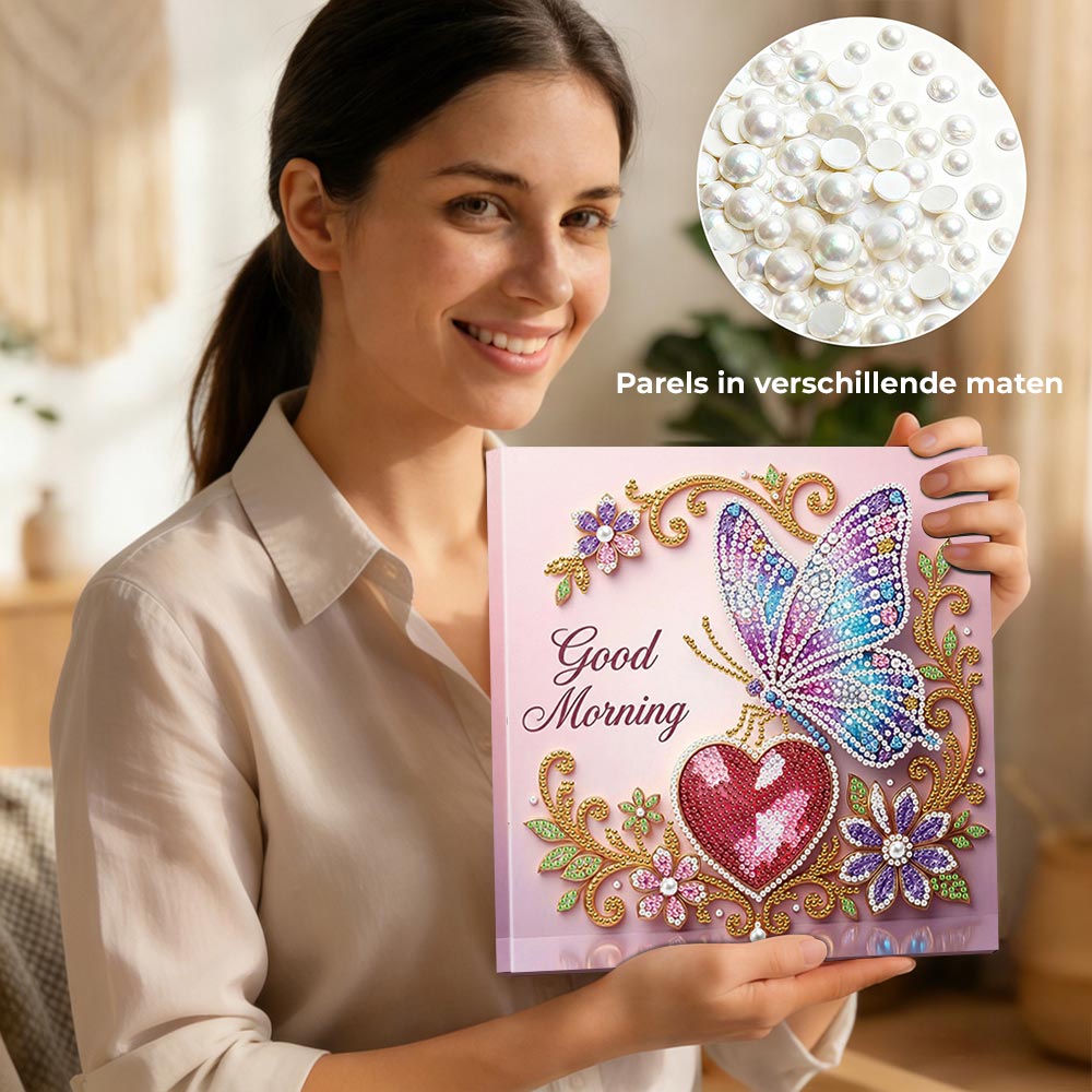 Diamond Painting | Parel Schilderij | Vlinder en Hart