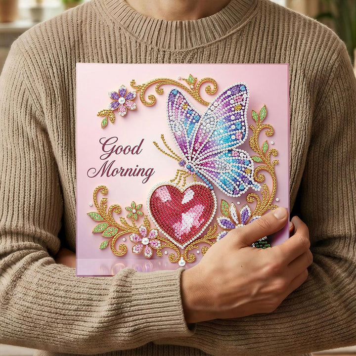 Diamond Painting | Parel Schilderij | Vlinder en Hart
