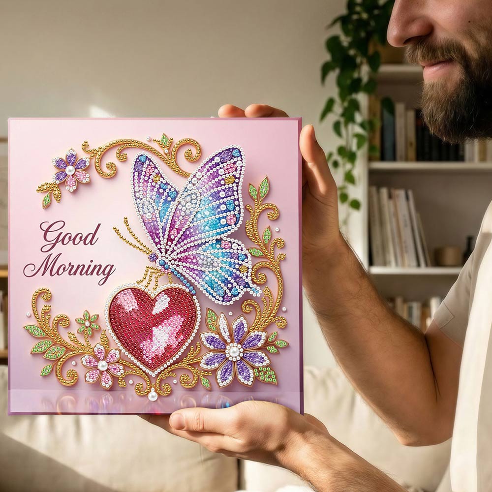 Diamond Painting | Parel Schilderij | Vlinder en Hart